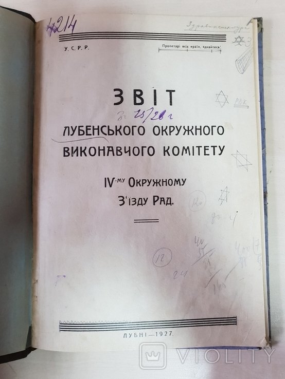 Звіт Лубенського окружного виконавчого комітету 1927 г.тир 800