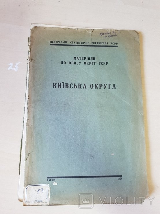 Матеріяли до опису Київська округа 1926 р