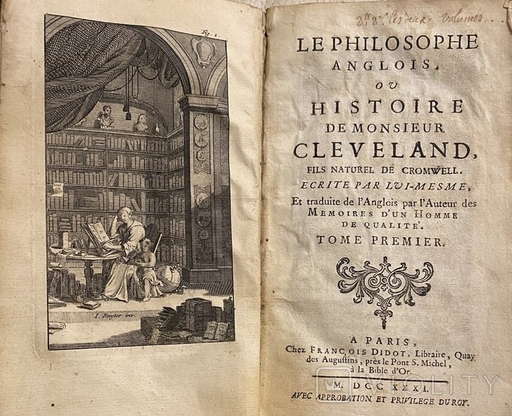 А.Ф. Прево. Прижизненное издание 1731. Le Philosophe anglois